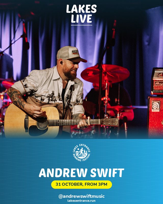 Andrew Swift performing at Lakes Live