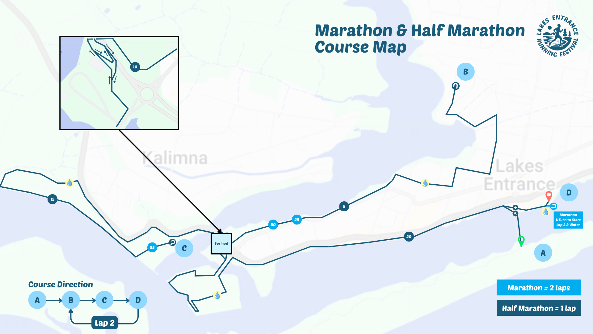 Marathon course map